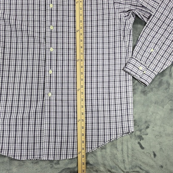 Brooks Brothers 346 Button Shirt Mens L Purple Plaid Classic Preppy Casual - Picture 5 of 9